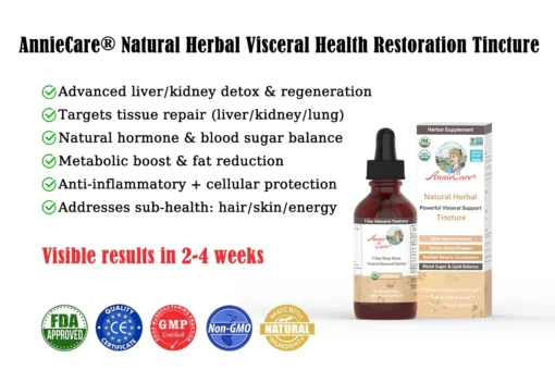 AnnieCare® PRO Natural Herbal Visceral Health Restoration Tincture-𝐏𝐨𝐰𝐞𝐫𝐟𝐮𝐥 𝐕𝐢𝐬𝐜𝐞𝐫𝐚𝐥 𝐒𝐮𝐩𝐩𝐨𝐫𝐭-𝐃𝐞𝐭𝐨𝐱 & 𝐑𝐞𝐩𝐚𝐢𝐫-𝐋𝐨𝐰𝐞𝐫 𝐁𝐥𝐨𝐨𝐝 𝐒𝐮𝐠𝐚𝐫 & 𝐋𝐢𝐩𝐢𝐝𝐬-𝐇𝐢𝐠𝐡-𝐄𝐟𝐟𝐢𝐜𝐢𝐞𝐧𝐜 - Image 2