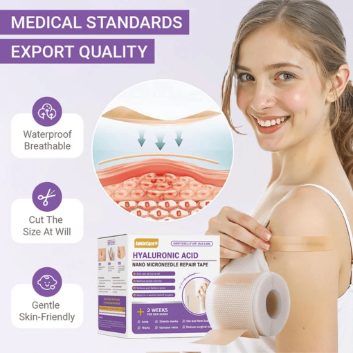 AnnieCare® Hyaluronic Acid Nano Microneedle Repair Tape - Image 2